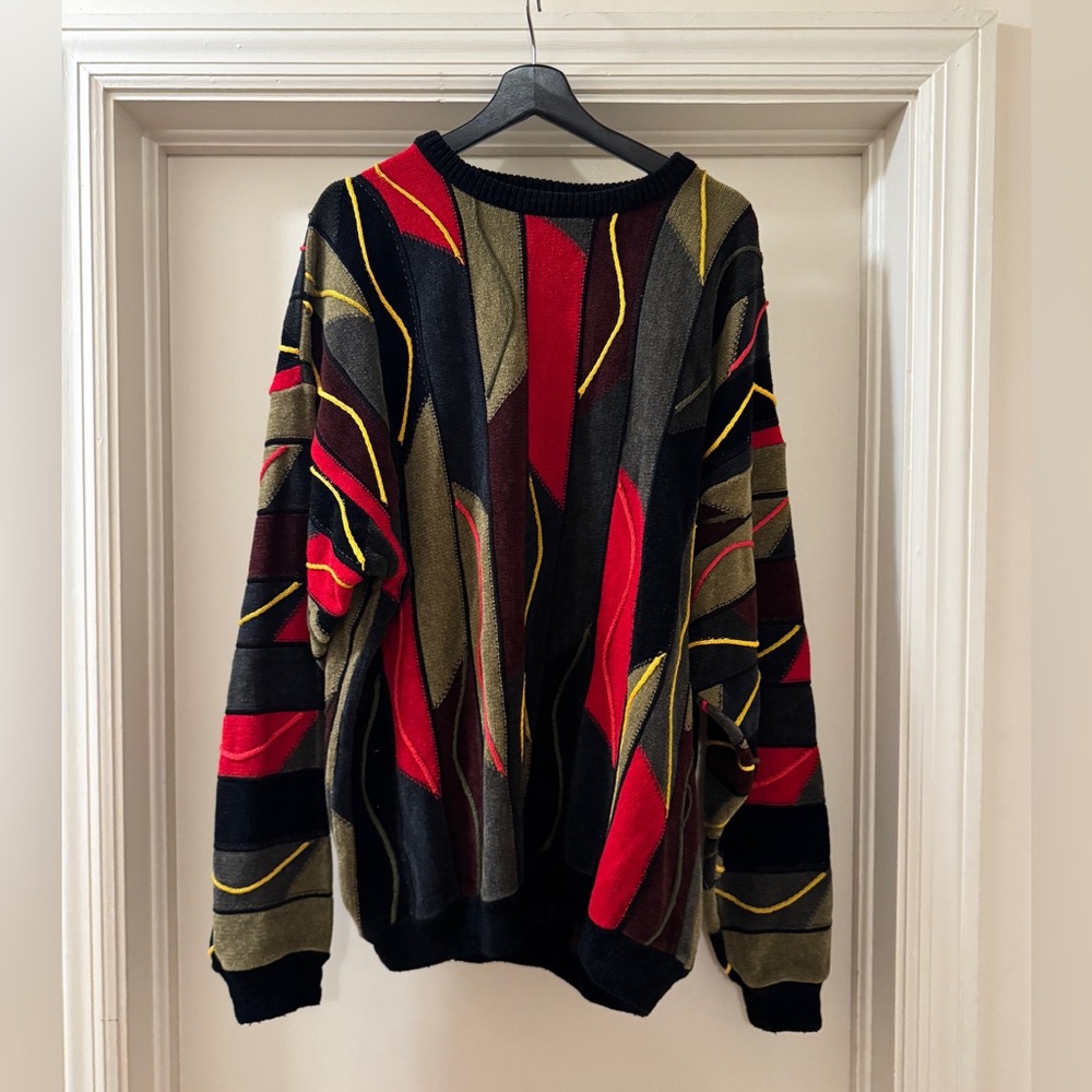 Vintage Norm Thompson XXL 3D Coogi-Style Sweater 002